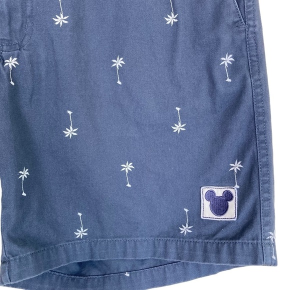 Junk Food x Disney Mickey Mouse Palm Tree Flat Front Chino Shorts Grey 7” M - Picture 2 of 16